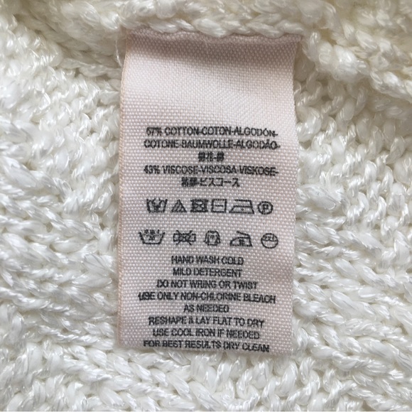 Free People Chevron Tank top Knit Sweater Ivory Size Medium - Picture 12 of 14